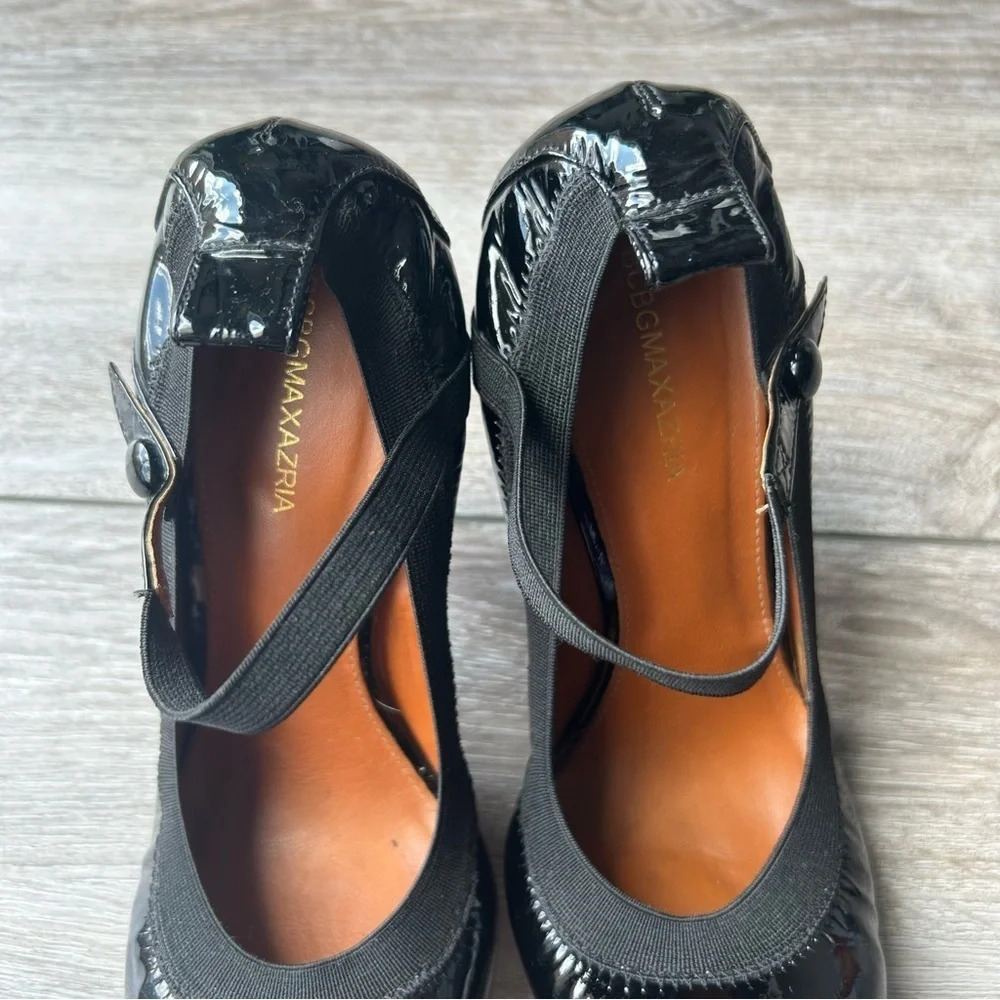 BCBGMAXAZRIA Black Patent Leather Mary Jane Ballet Heels - Picture 6 of 16